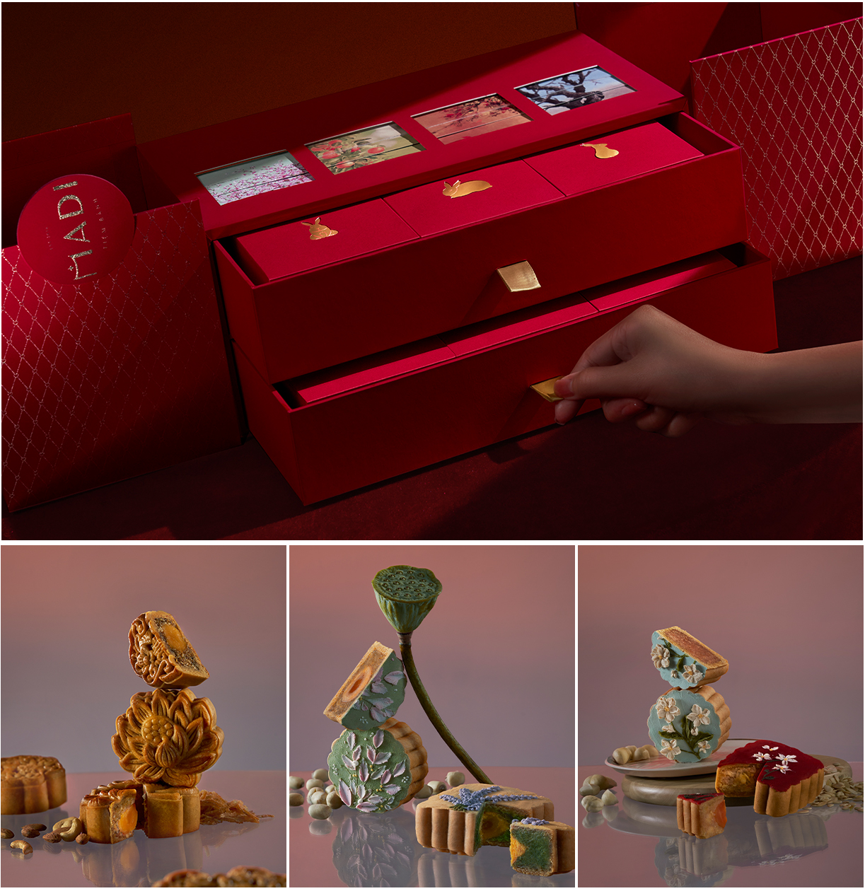 GUCCI Chinese New Year Mid Autumn Festival Mooncake Tins Red Box