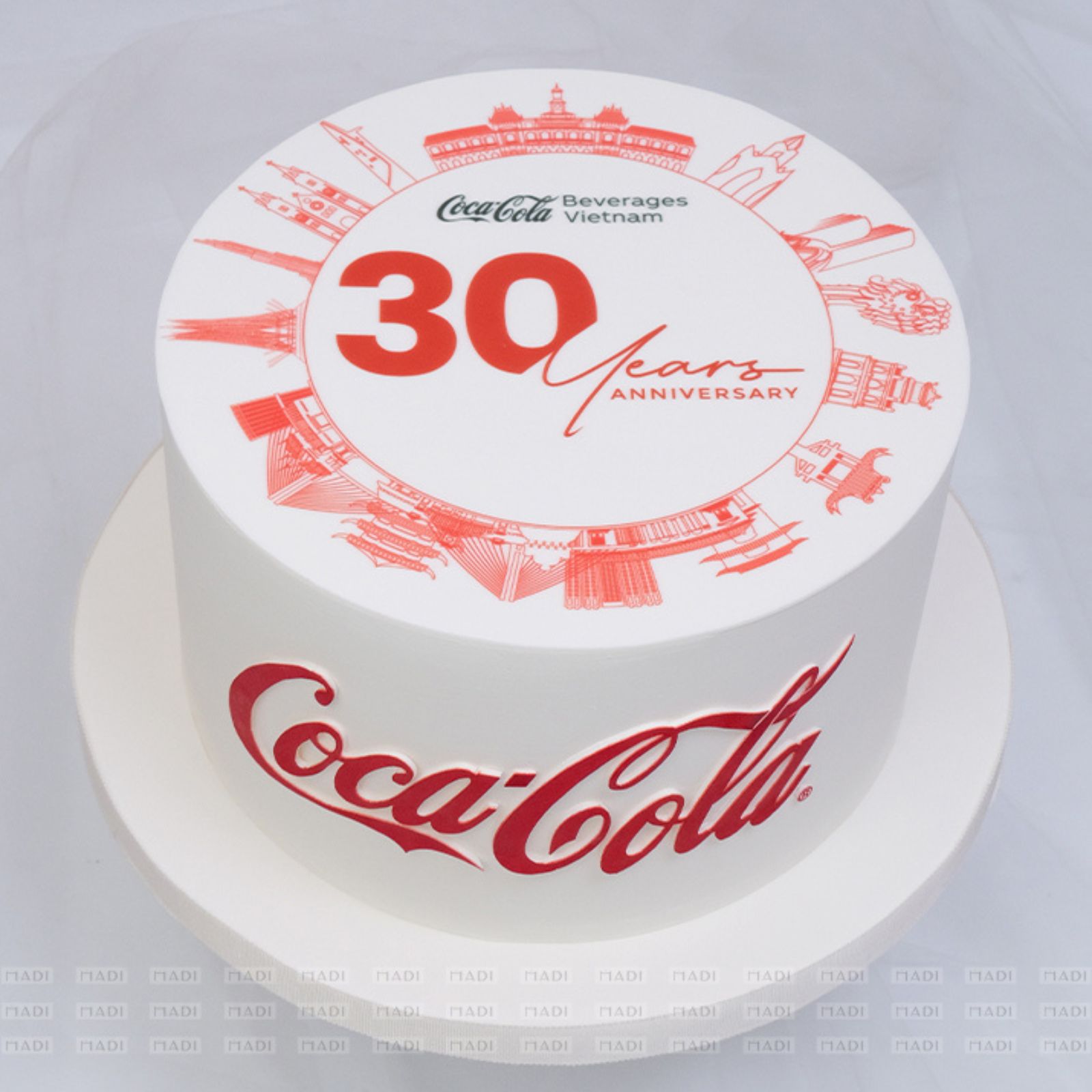 Mẫu bánh kem in logo công ty