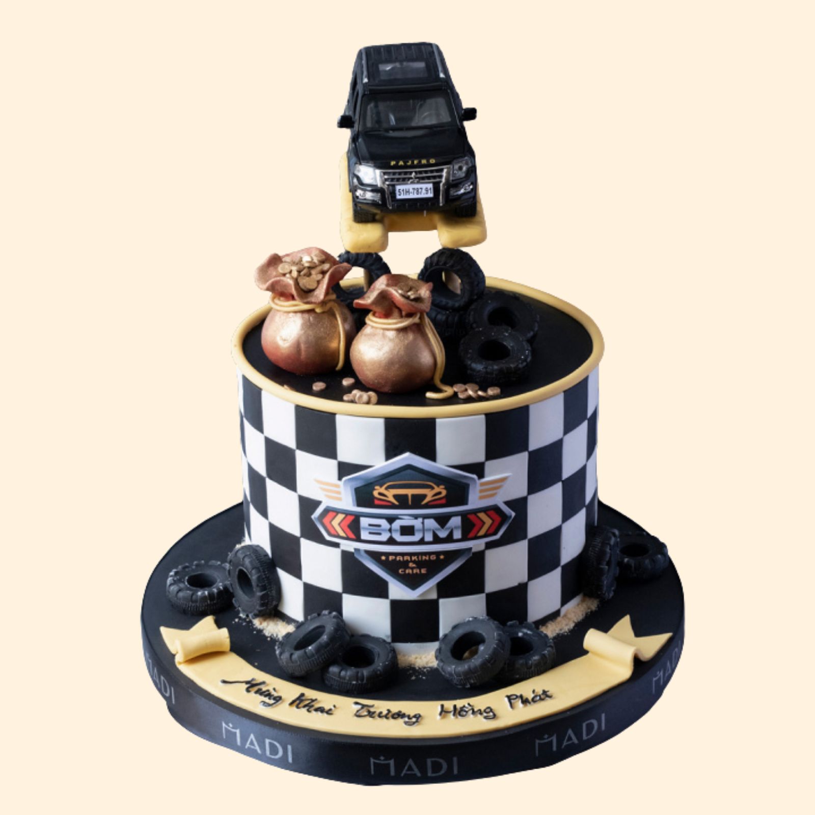 Bánh kem dịp khai trương dành cho các cửa hàng chuyên về dịch vụ xe ô tô