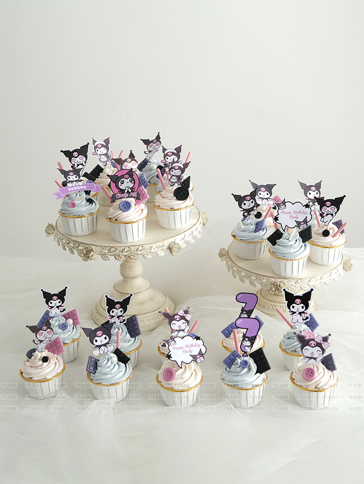 Cupcakes paper printed Kuromi