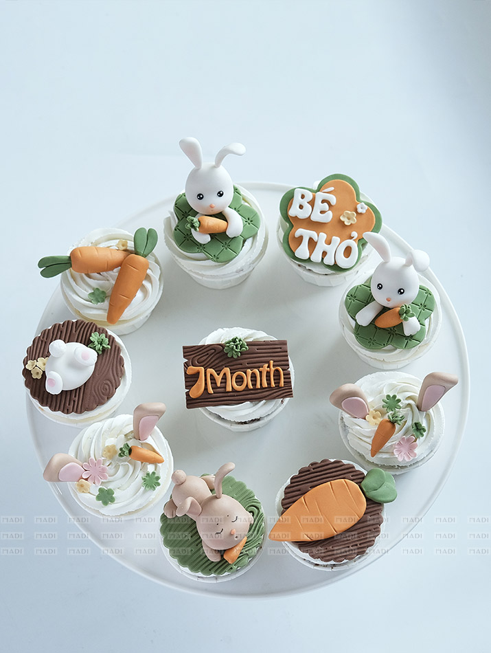 Cupcakes 3D Thỏ con