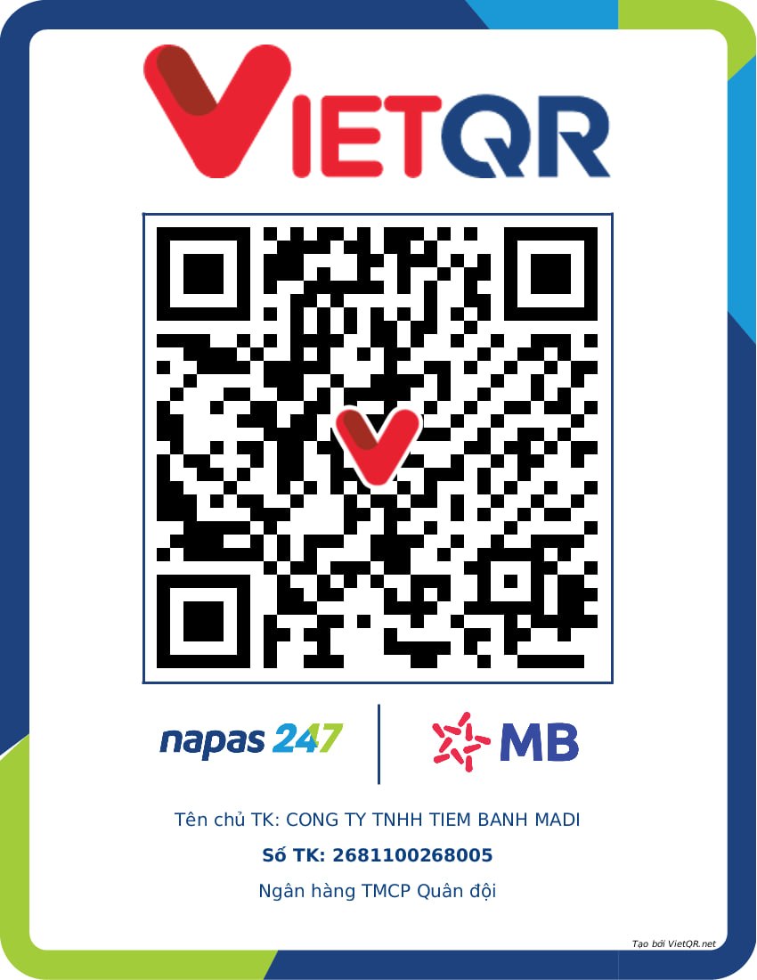 Thông tin thanh toán tài khoản Công ty TNHH Tiệm Bánh MaDi