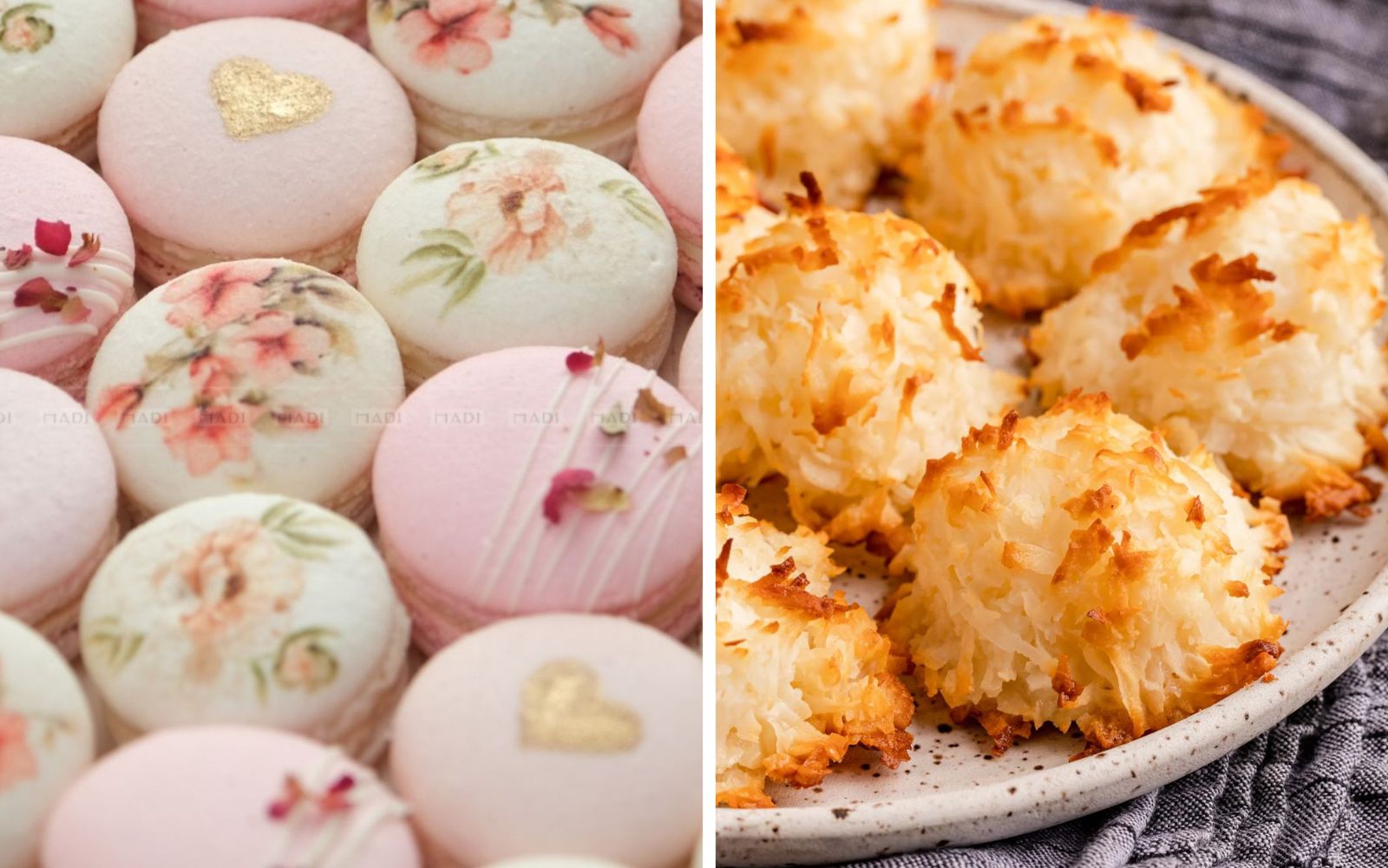 Macaron và Macaroon khác nhau gì? Dễ nhận thấy nhất là ở hình dáng và cách hoàn thiện của từng loại bánh