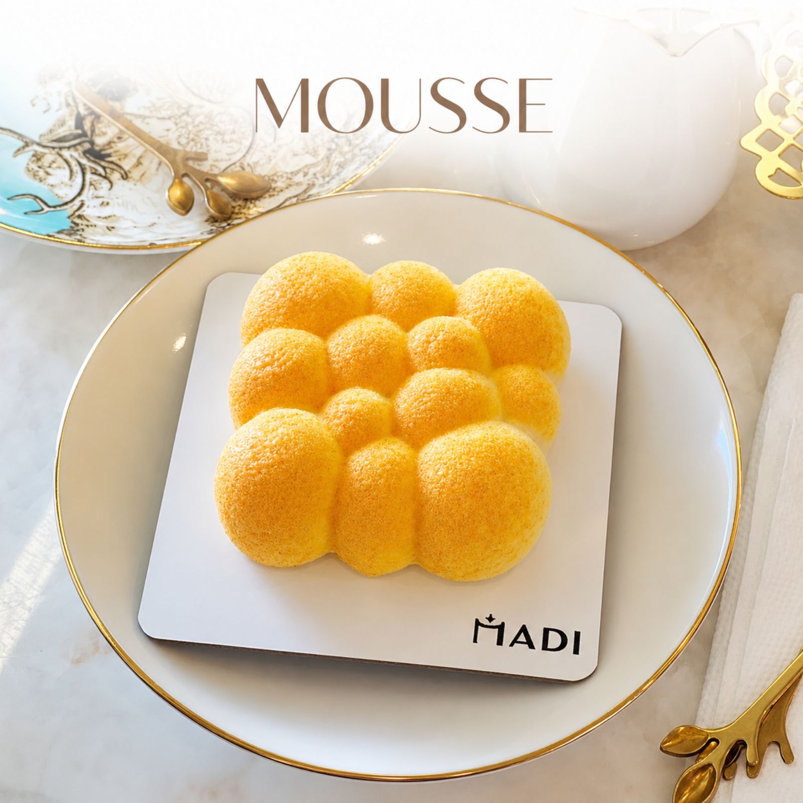 Bánh Mousse nổi bật với kết cấu nhẹ, mềm mịn và tan nhanh trong miệng