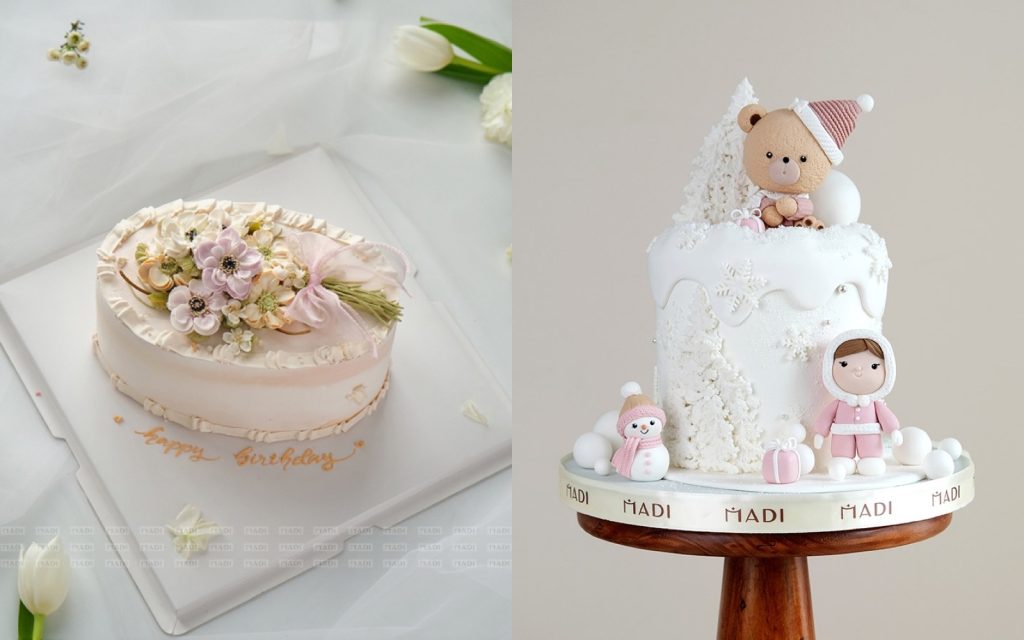 Bánh kem đầy tháng dòng sữa tươi size 20cm, nên dùng trong hai ngày tại MaDi