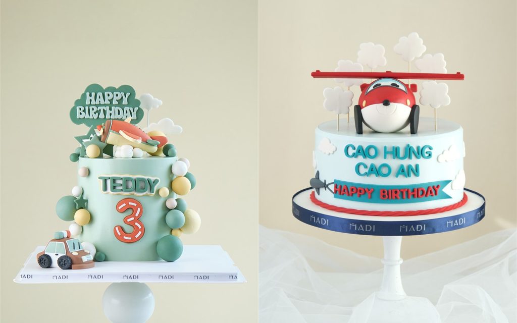 Hai mẫu tạo hình máy bay khổ 16 cm và 22 cm tại MaDi