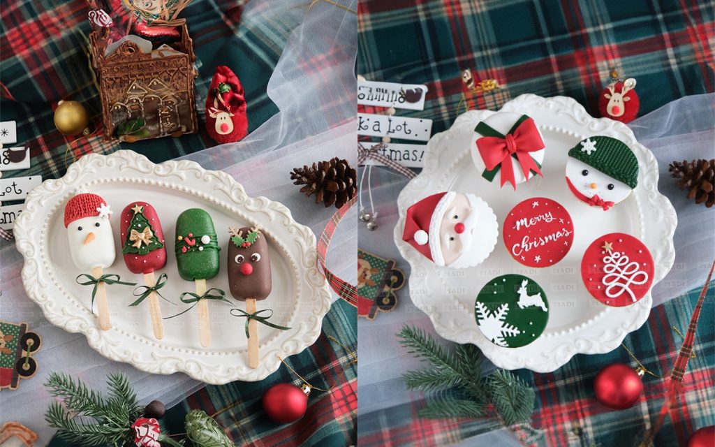  Bánh kem Noel dạng cakepop và cupcake chia sẵn cho lớp học