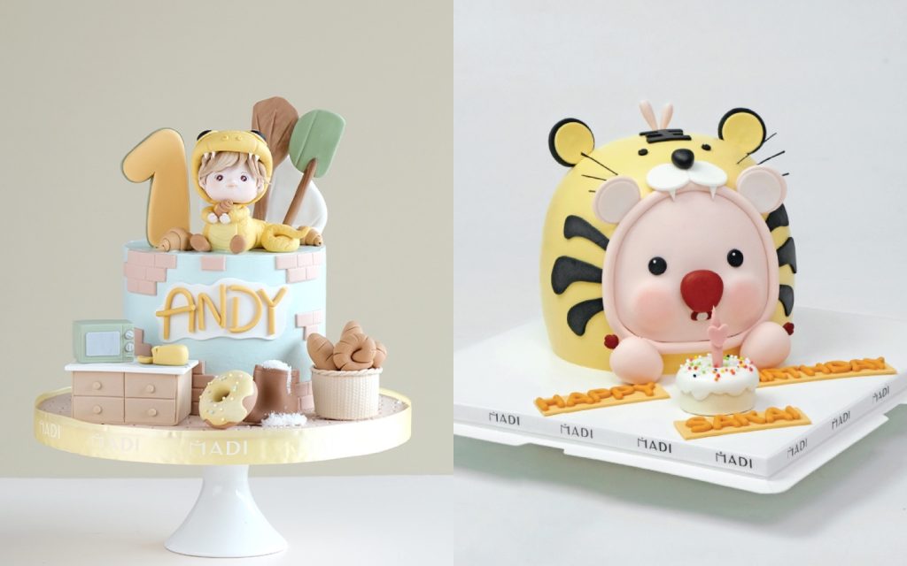 Hai mẫu bánh kem thôi nôi cho bé trai size 16cm tại Tiệm Bánh MaDi