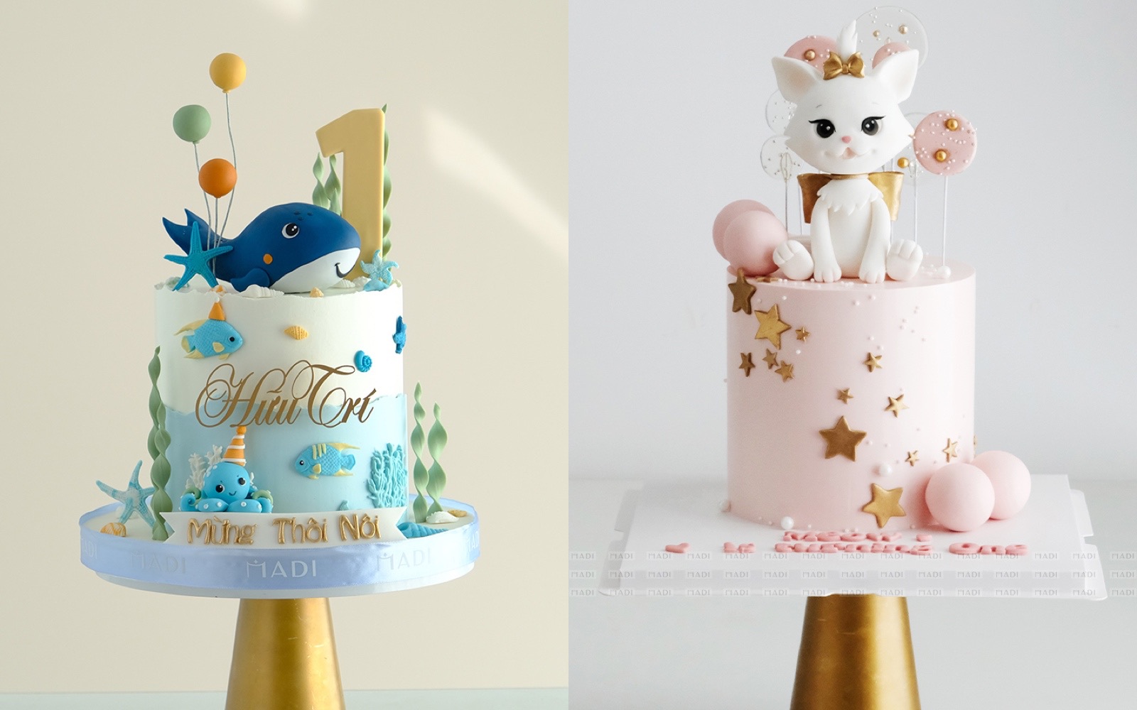 Bánh kem thôi nôi size 16cm cho tiệc gia đình 6 đến 10 người tại MaDi
