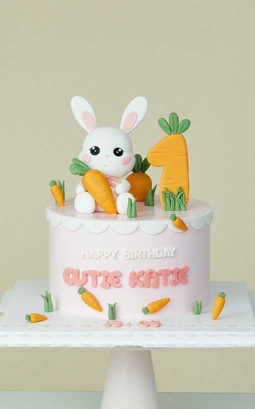 Bánh kem thôi nôi dễ thương tạo hình chú thỏ size 16cm tại Tiệm Bánh MaDi