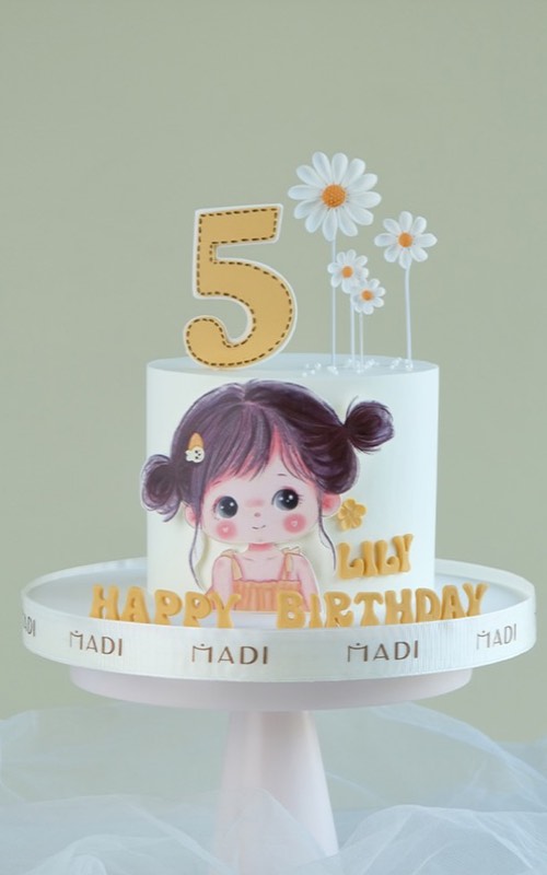 Bánh kem thôi nôi size 16cm cho tiệc gia đình 6 đến 10 người tại MaDi