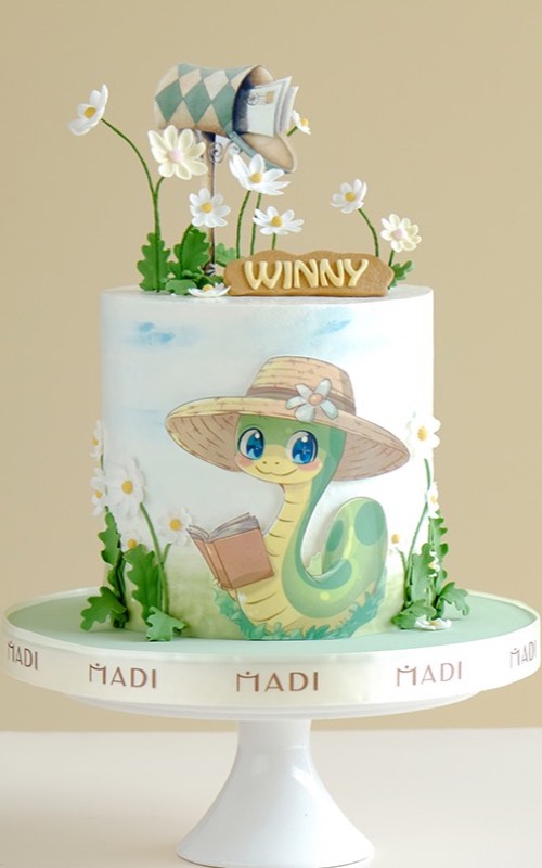 Bánh kem thôi nôi theo yêu cầu tạo hình fondant size 16cm tại MaDi