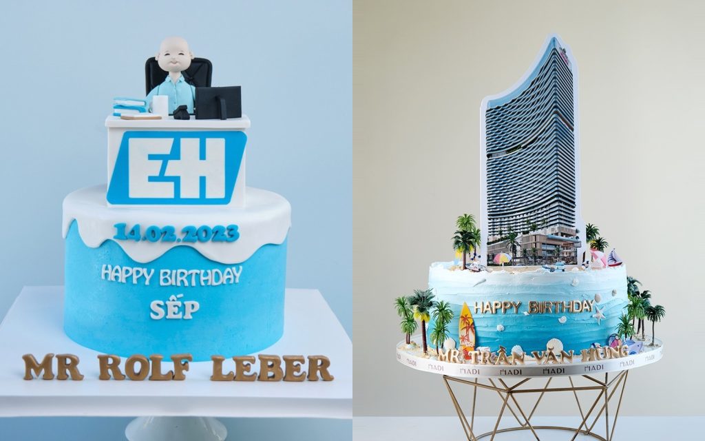 Bánh in logo công ty, một ý tưởng sinh nhật sếp nên tặng gì