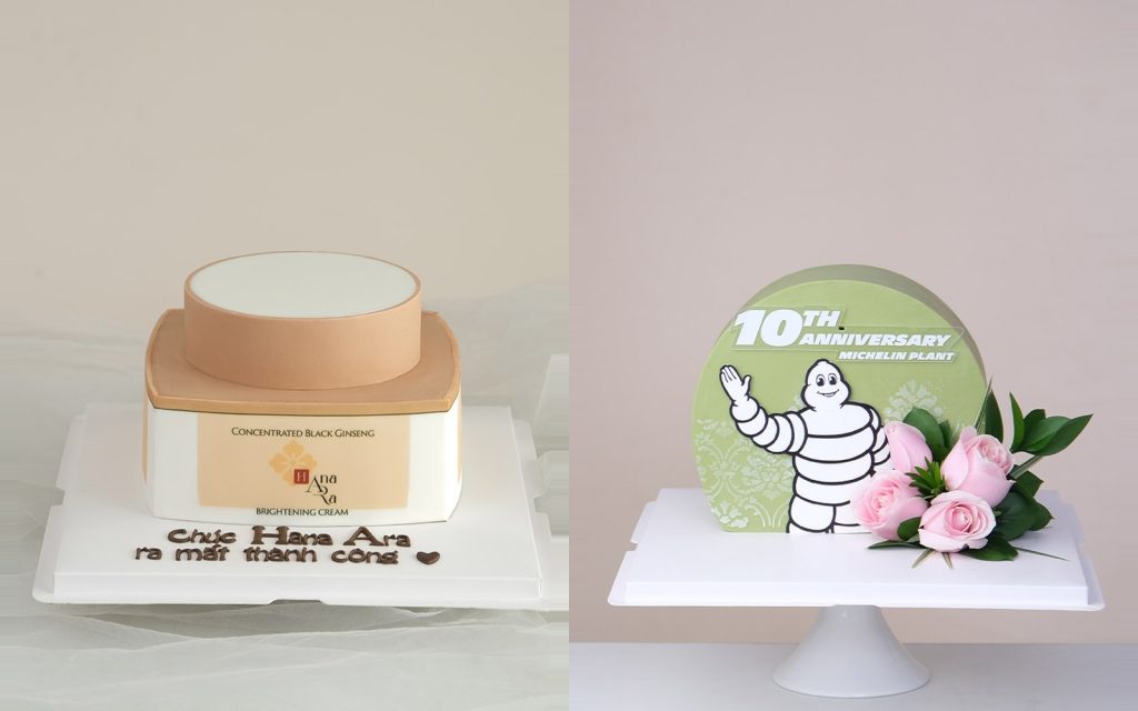 Hai mẫu bánh tông kem và xanh nhạt, gam màu trung tính dễ nhận