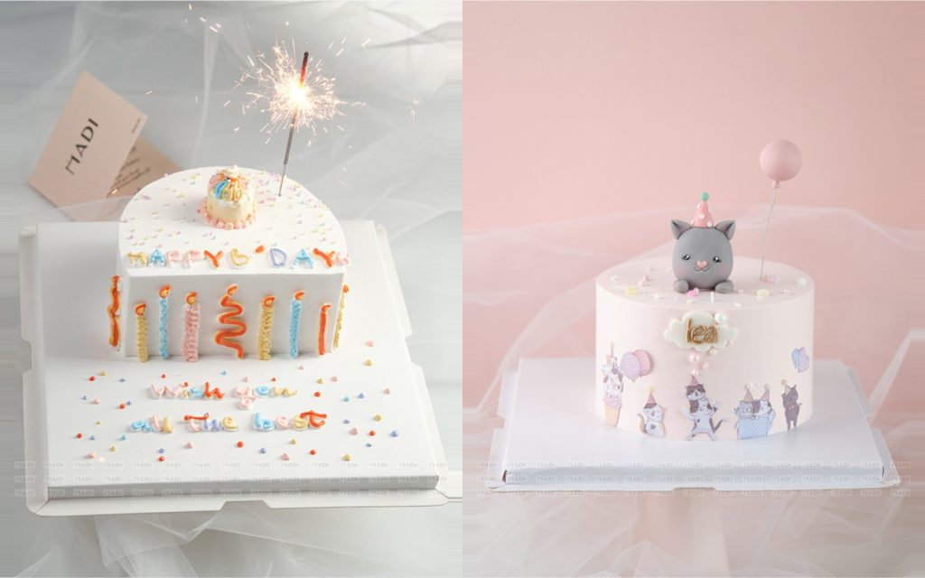 Hai mẫu bánh được MaDi giao tận nơi bằng đội shipper riêng của tiệm
