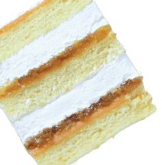 Bánh kem nhân Chiffon & Mứt Đào Tươi (Peach) + Cream – Tiệm Bánh MaDi